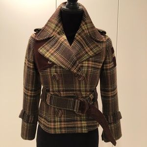 Juicy Couture plaid jacket Sz 2